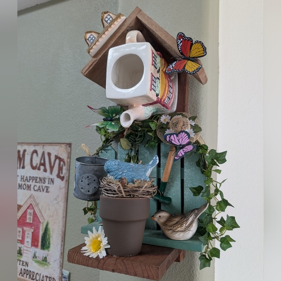 Rustic Wooden Handcrafted Bird Feeder Party Of 4 - Picture 8 of 16